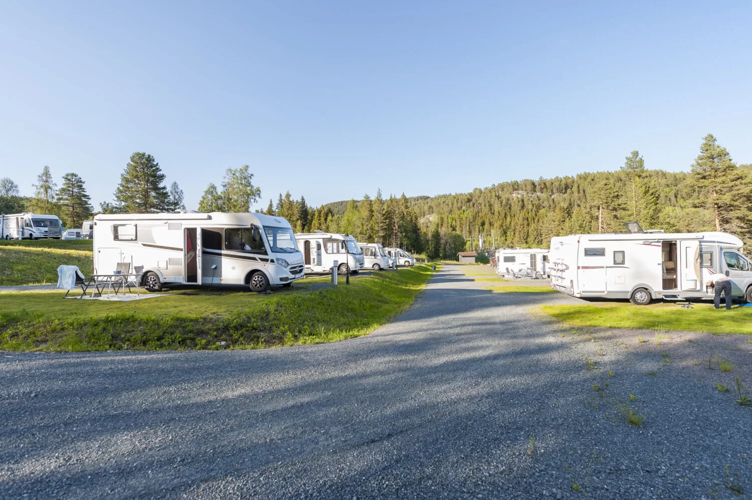 Campingbiler på campingplass